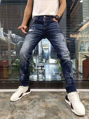 新款男士秋季修身韓風百搭小腳褲青年直筒休閑韓版潮流褲子九分男