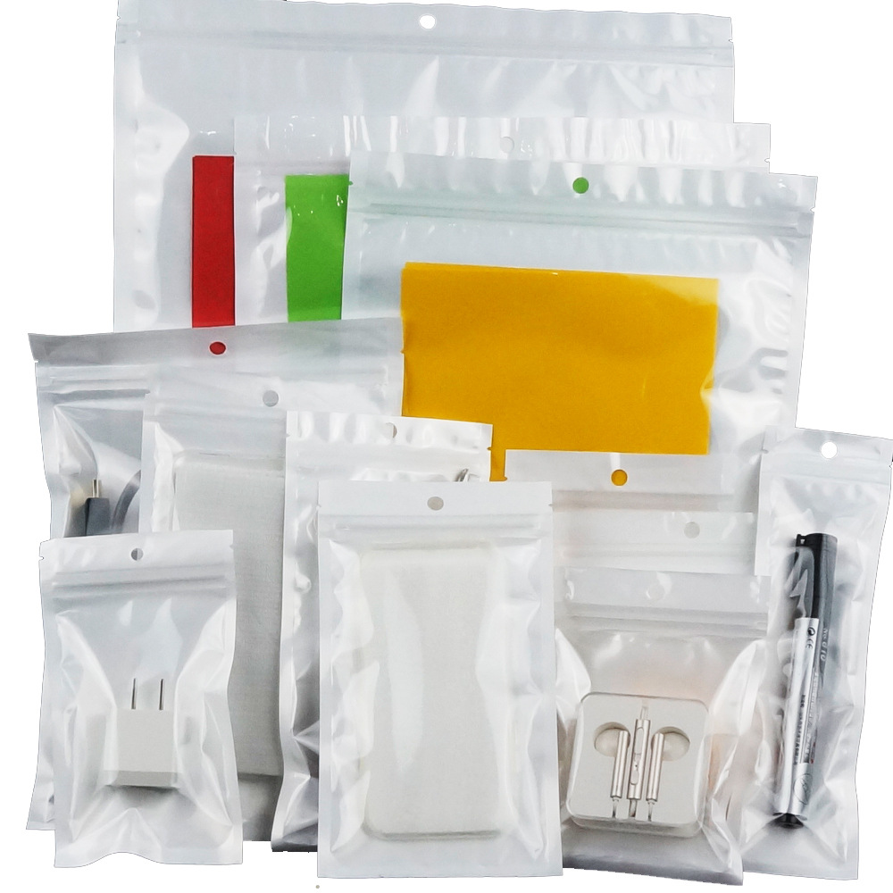 400g Weight Gift Wrapping Supplies, Gift Bags Event & Party Supplies Storage Bag Storage & Cleaning Jewelry Packaging Bags Classification Plastic Material Solid Color Pattern Fashion Style White Color Fashion Solid Color Plastic Storage Bag 无