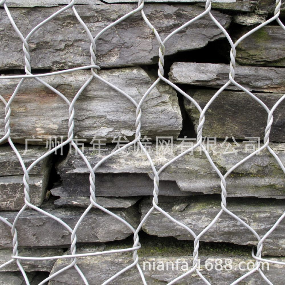 厂家供应河道护坡石笼网 镀锌格宾网防洪堤坝 pvc包塑六角网