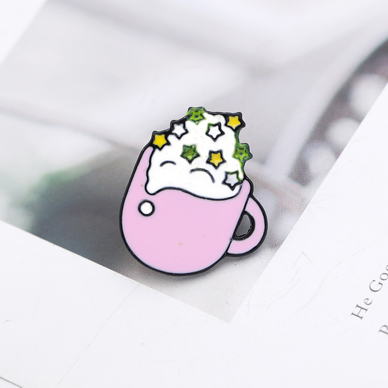 10g Weight Brooches Classification Daily Occasion Alloy Material Cartoon, Colorful, Badge, Cup, Cattle Pattern Unisex Gender Fashion Style Enamel, Enamel Craft Fashion Pin Cartoon Colorful Badge Alloy Enamel Unisex Brooches 4