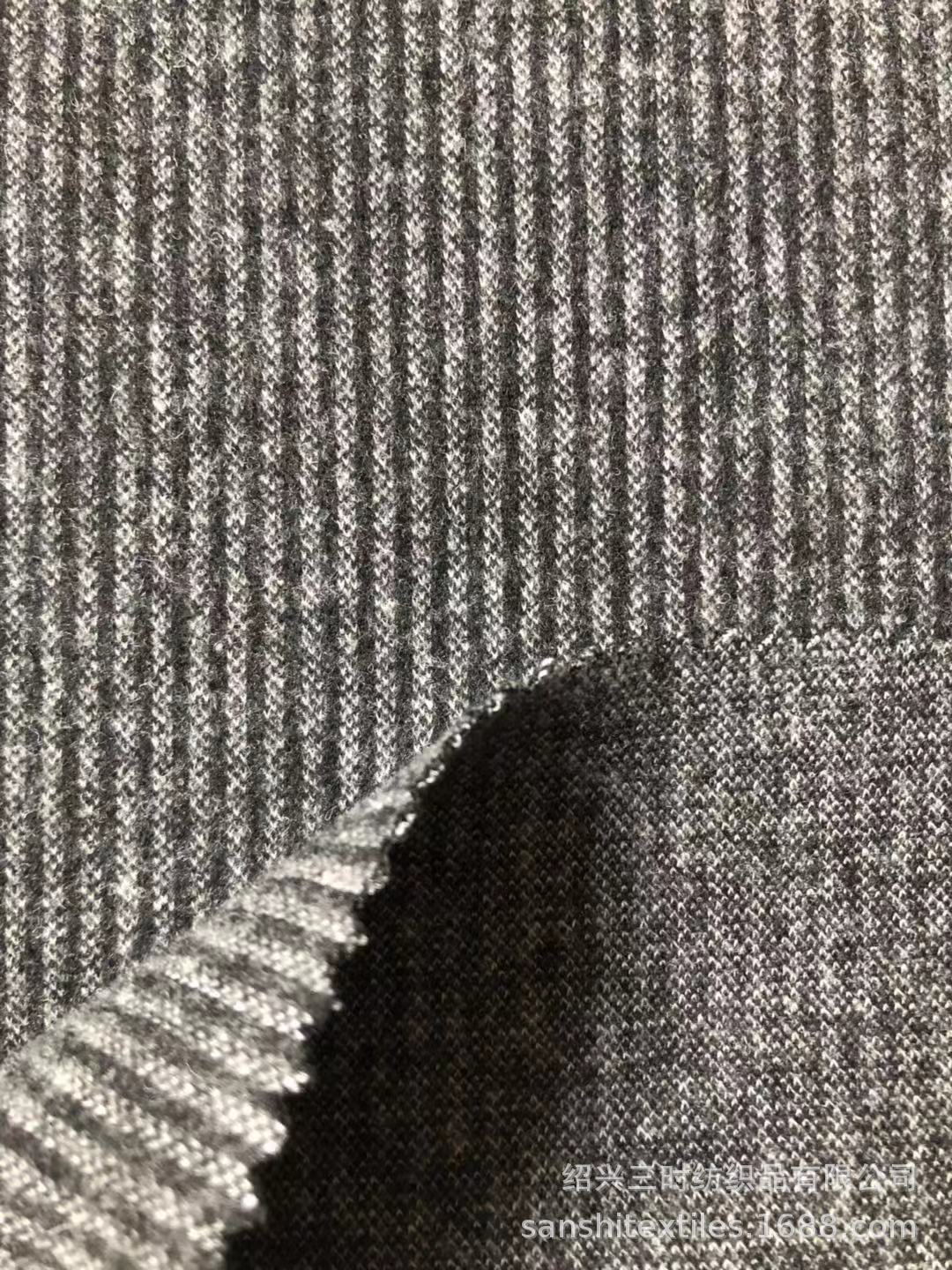 新品畅销提花 条纹提花磨毛面料 羊毛提花刺毛面料