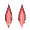Chinten exotic geometric geometric handicraft wears rice pearl flow Sohhong earrings multi -color rice bead earrings cross -border
