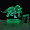 Dinosaur, seven-coloured touch LED night light, creative table lamp, suitable for import, 3D, remote control, creative gift