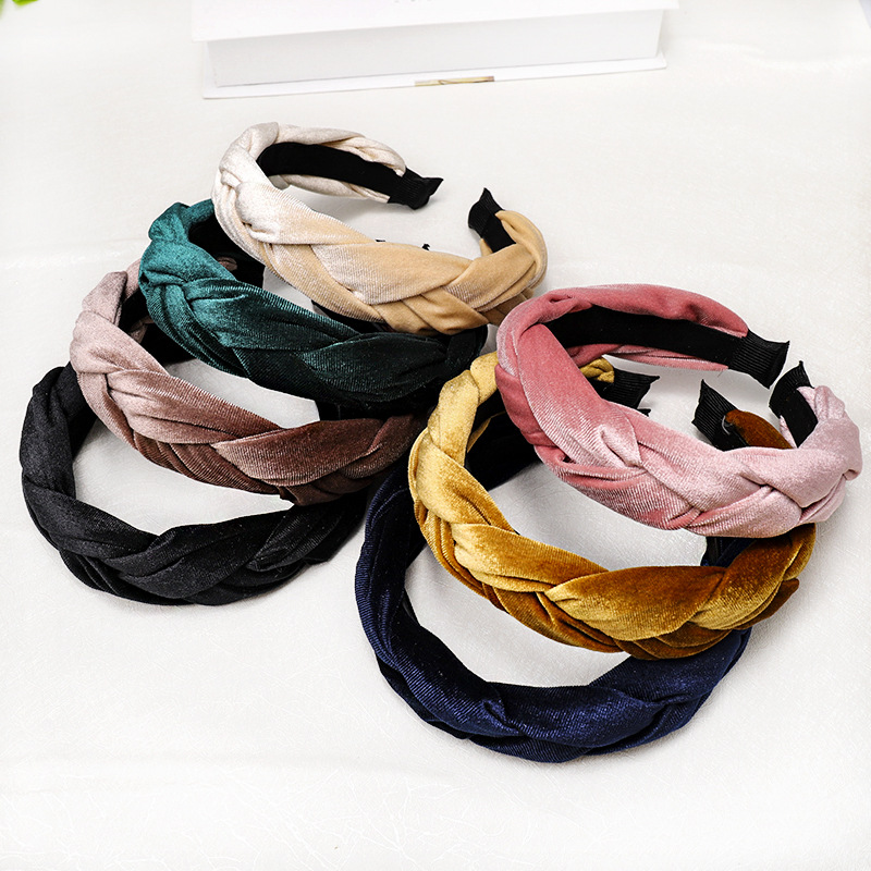 Retro Twist Cloth Handmade Hair Band 1 Piece display picture 2