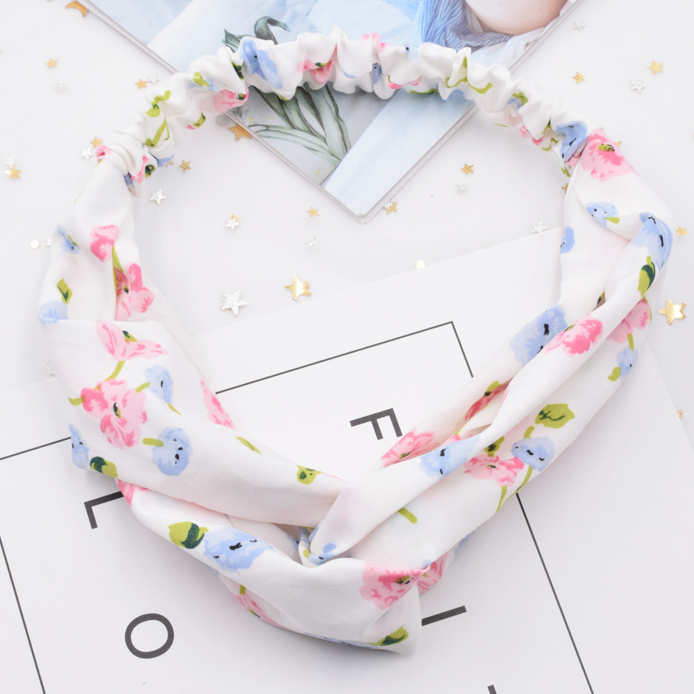 Petit Bandeau De Yoga Coréen À Rayures Florales Pour Femmes display picture 16