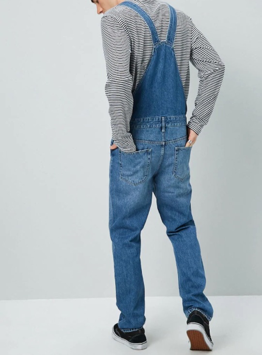 1. Grenzüberschreitender Modeexport: Denim-Overall mit Hosenträgern, neue Jeanshose, Jumpsuit für Herren_voghion.com