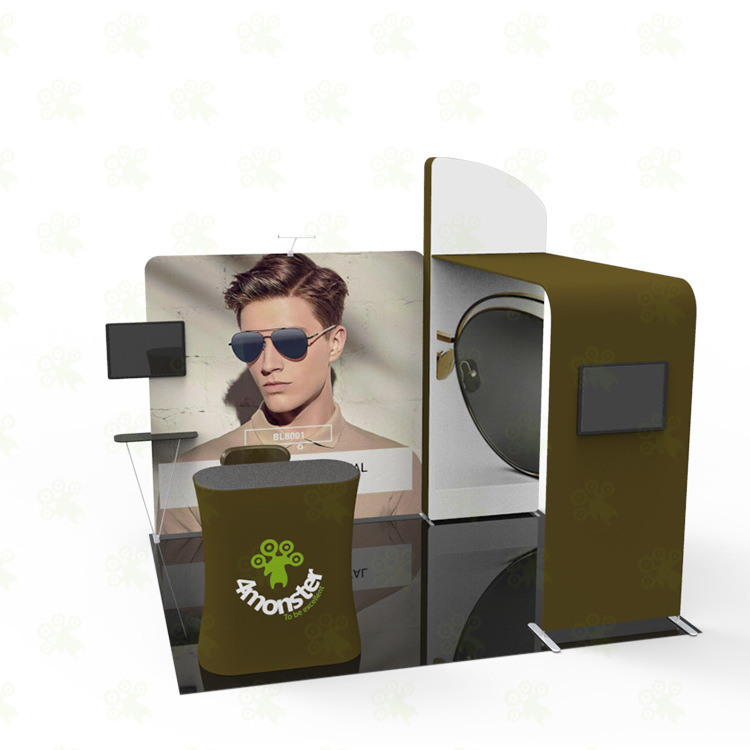 快幕秀3*3摊位 热转印画面制作  可定制铝合金快幕秀 贸易展专用