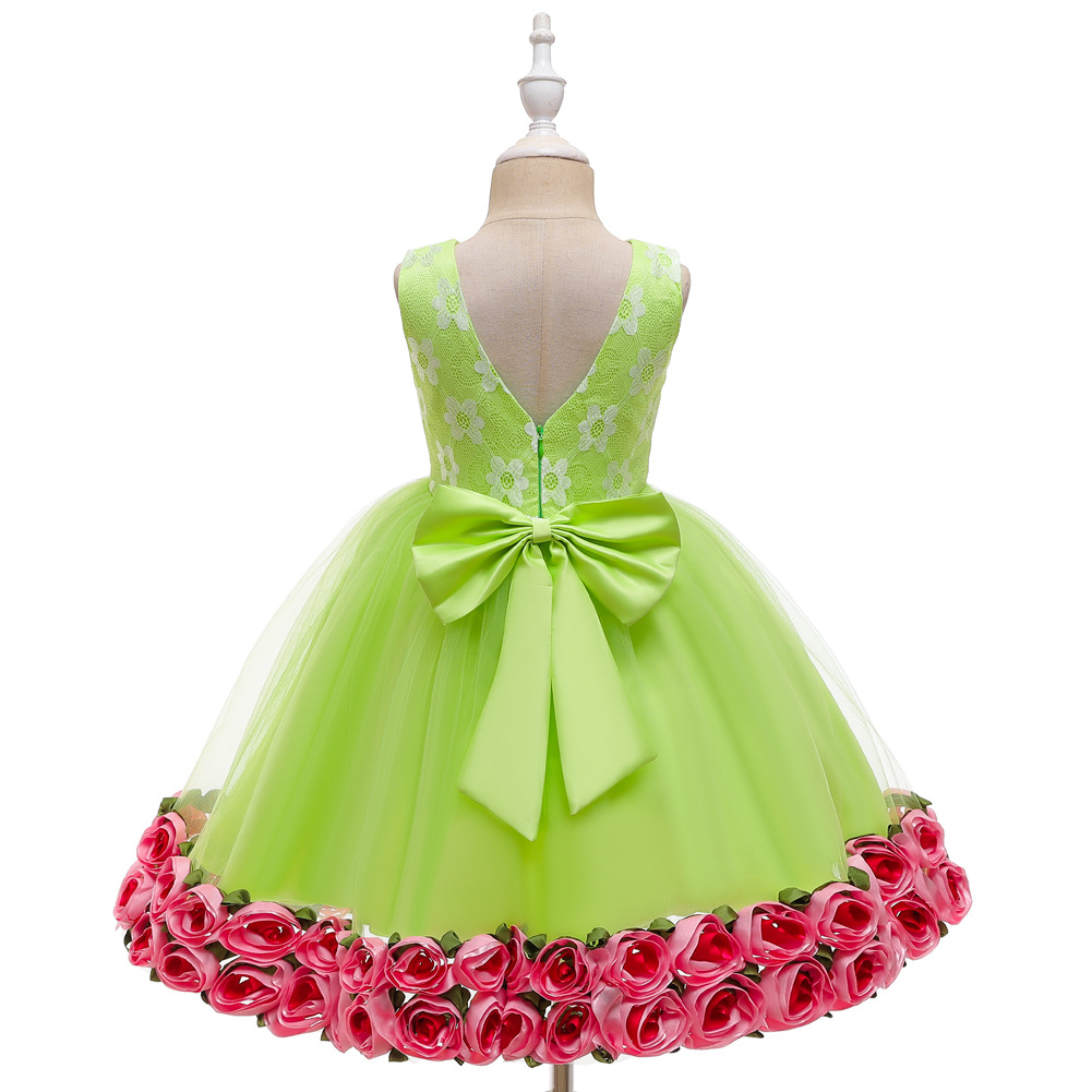 Children's Dress Girl Pettiskirt Hem Flower Costume Flower Girl Skirt Baby Year-old Wash Dress display picture 14