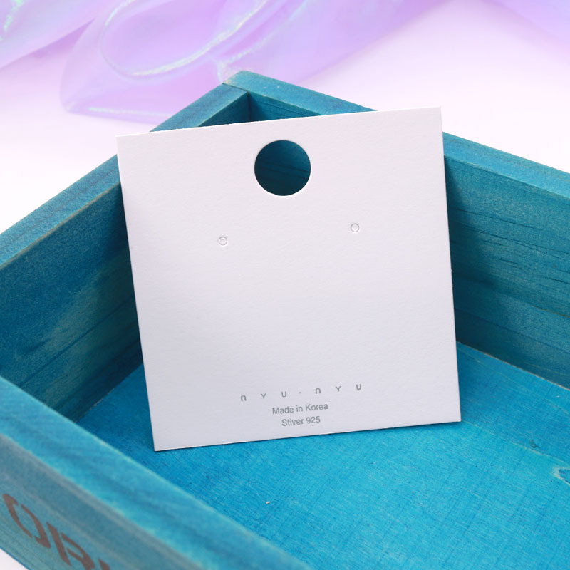 8*8cm韩版饰品首饰包装卡 纸卡卡板 diy耳环耳钉卡片 纸板印刷