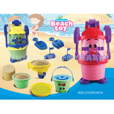 2020 New products children Sandy beach Toys suit Assemble modelling Bathing Play house Beach Bucket Toys wholesale