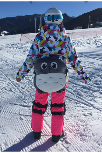 Cartoon animal ski protective gear ski hip protection knee pads for men and women parent-child children white bear little turtle ski protective gear