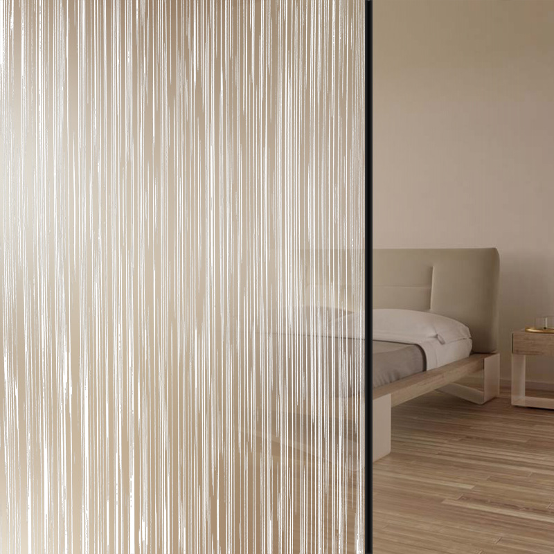 针叶林玻璃膜磨砂装饰膜透光不透明办公室隔断pet薄膜细条条纹贴