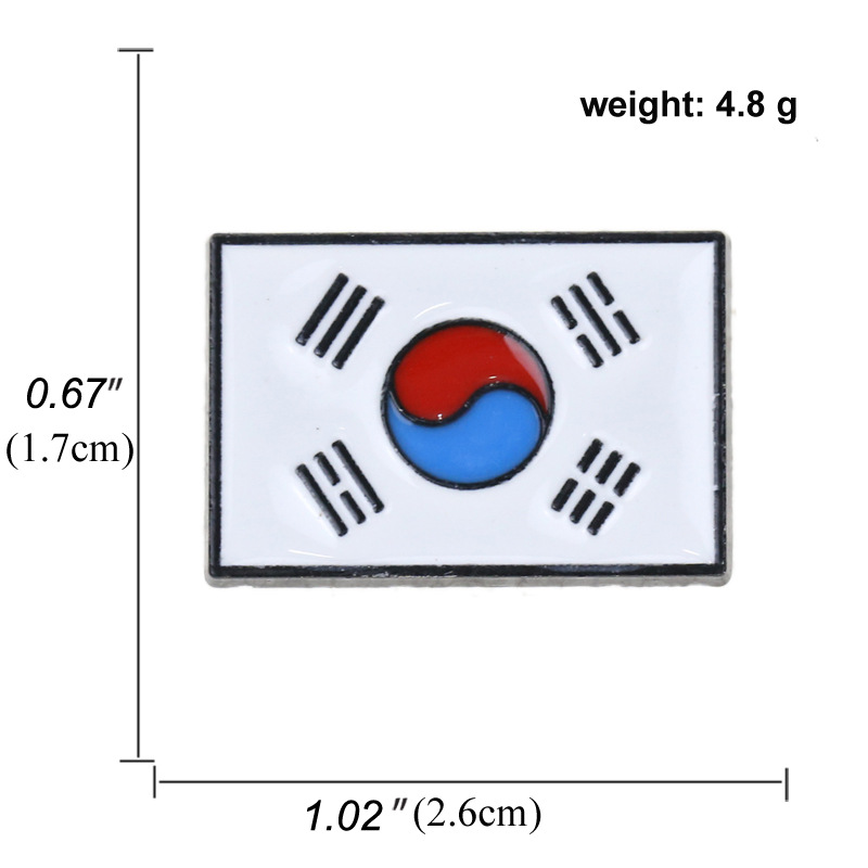 6g Weight Brooches Classification Daily, Street Occasion Alloy Material National Flag Pattern Unisex Gender Asymmetrical, Enamel Design Casual, Simple Style Style Casual Simple Style Pin National Flag Alloy Asymmetrical Enamel Unisex Brooches 3