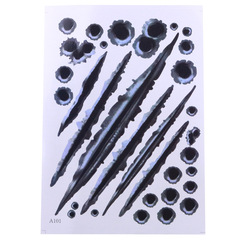 Oversized 3D effect bullet hole sticker car sticker personalized car pull pattern exterior decoration double click hole 21*30CM