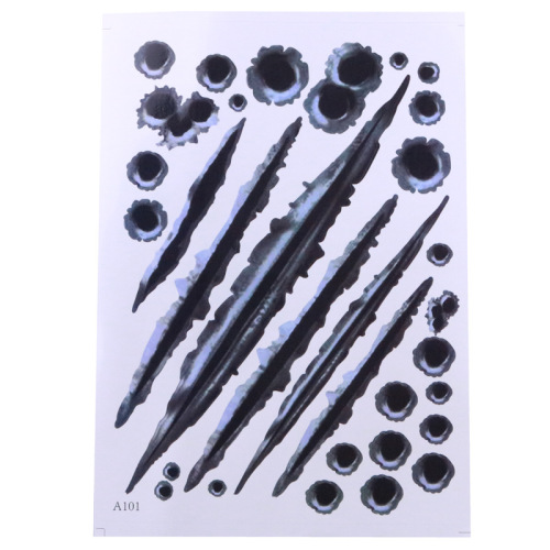 Oversized 3D effect bullet hole sticker car sticker personalized car pull pattern exterior decoration double click hole 21*30CM