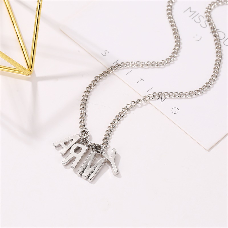 Letter Alloy Plating Unisex Necklace display picture 5