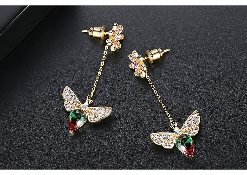 Jinse Yimeng Ohrringe Neue Kreative Mode Koreanische Version Des Süßen Langen Bienen Anhängers Weibliche Ohrringe Geschenk display picture 4