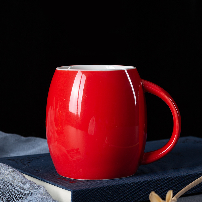 Hermoso conjunto de tazas de cerámica, tazas de color, tazas de agua, tazas de café pequeñas, publicidad LOGO impreso