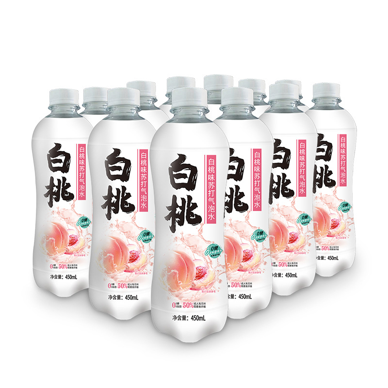 秋林出品白桃味蘇打氣泡水 450ml*6瓶/箱