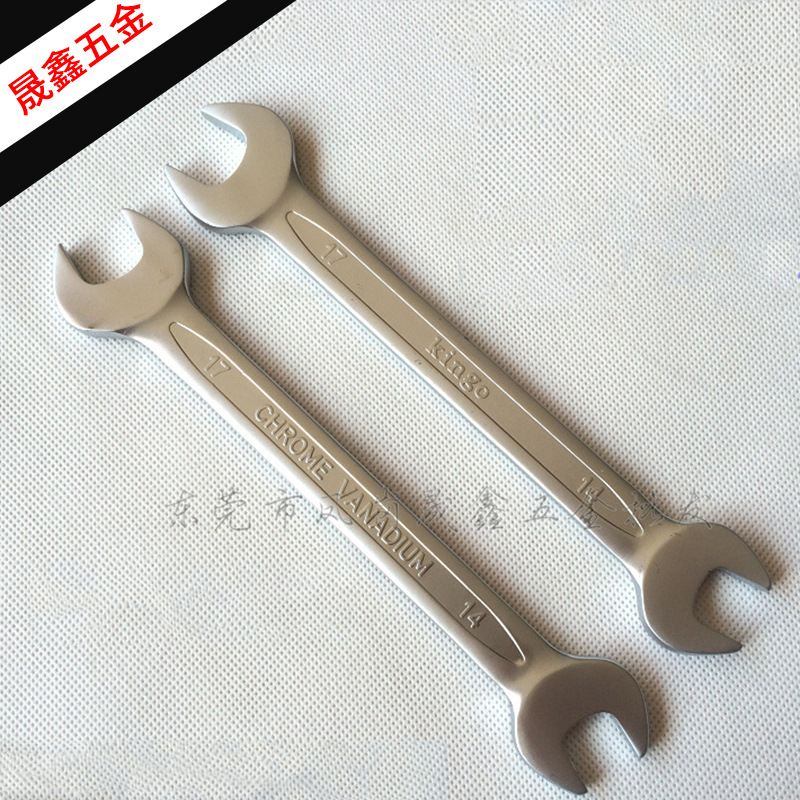 进口台湾kingo14*17双开口扳手6*7-30*32CR-V铬钒合金钢表面哑光