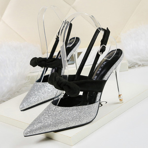 fashion bow-knot pointed high-heeled shoes sexy sandals thin heels