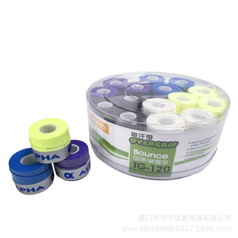 ALPHA 울트라 얇은 땀 밴드 스티커 배드민턴 테니스 라켓 새총 사이클링 슈퍼 스티커 접착제 그립 젤