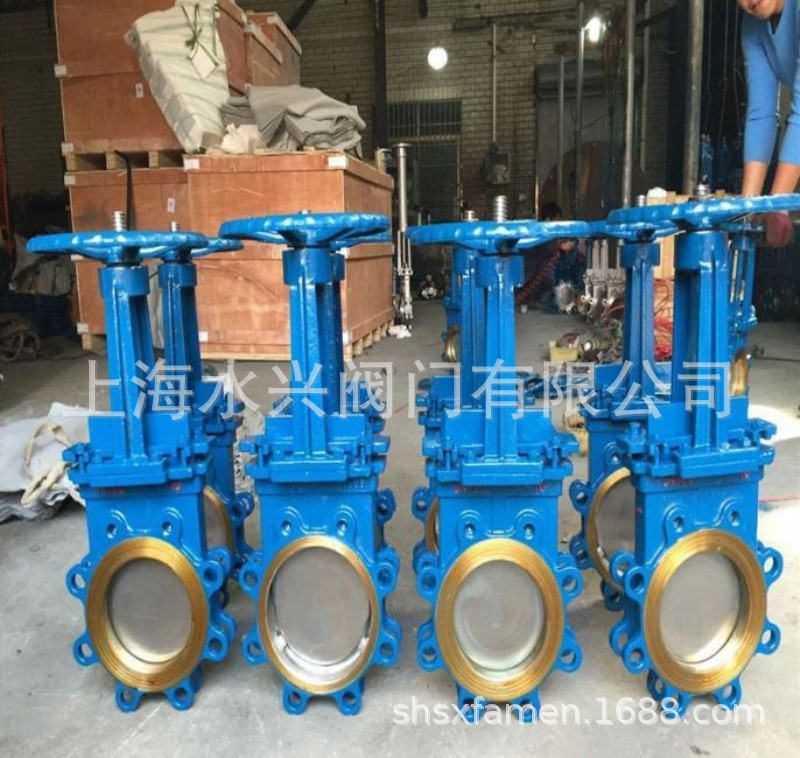 PZ73H-16C手动刀闸阀 双法兰手动刀型闸阀 手动耐磨刀闸阀
