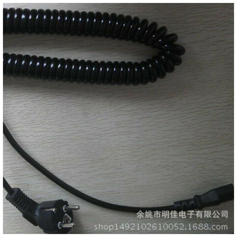厂家直销供应各种电源线，插头带品字尾弹簧电源线