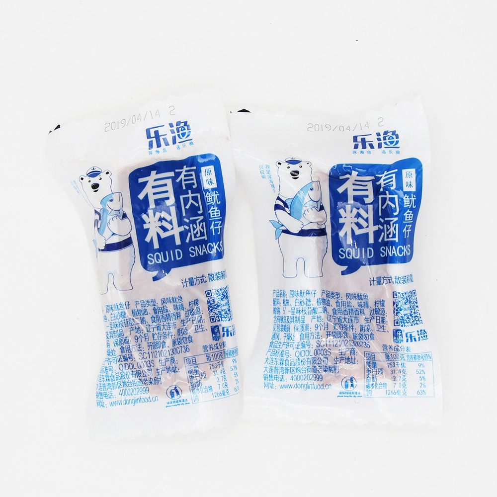 乐渔带籽鱿鱼仔 香辣原味玉米 即食海鲜独立小包装休闲零食|ms