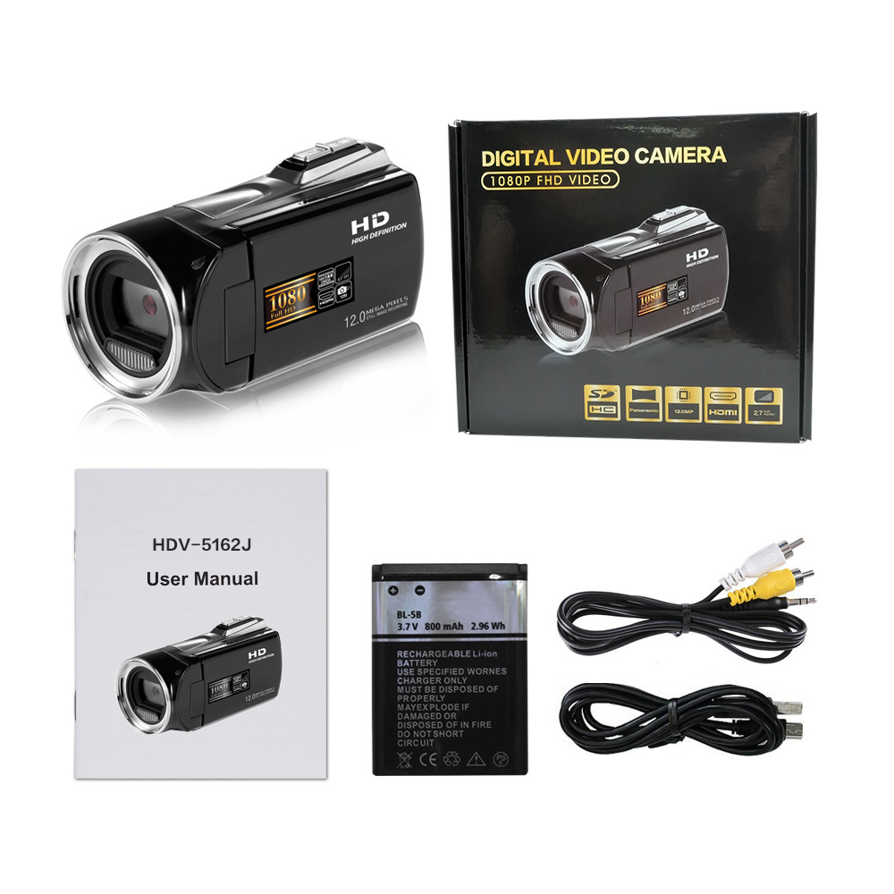 1080p高清防抖摄像机亚马逊爆款手持DV跨境家用录像机厂家批发