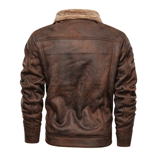 New European and American plush leather jacket