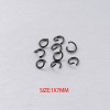 Spot 1*7mm Steel Rainbow Rainbow Blue Black Stainless Steel Open Circle Single Circle DIY connection circle 100/package