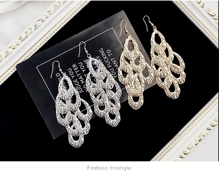 1 Pair Fashion Leaf Metal Plating Women's Drop Earrings display picture 1