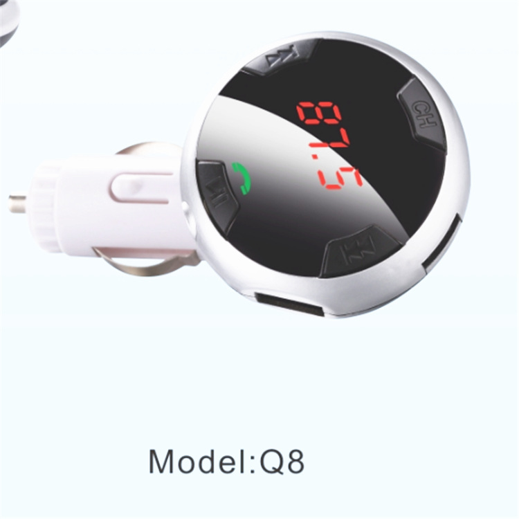 Q9車載藍牙MP3播放器壹體機廠家直銷藍牙免提汽車用品點煙器車充