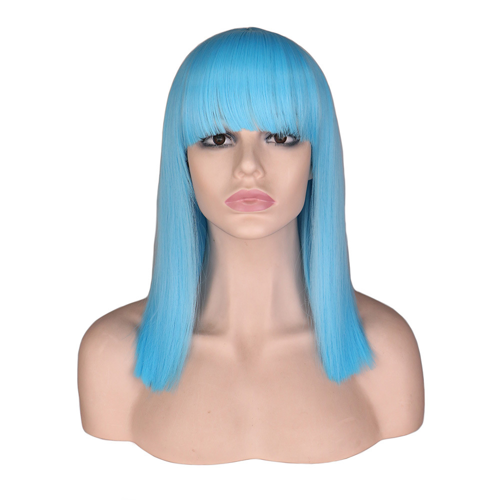 Fashion Short Wavy Head Shoulder-to-shoulder Hair Gradient Color Wig display picture 34