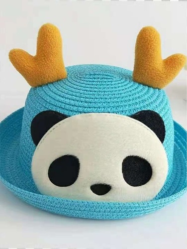 Children's sun hat, boys and girls straw hat, child sun beach hat, baby summer cute sun protection cartoon hat, cool hat