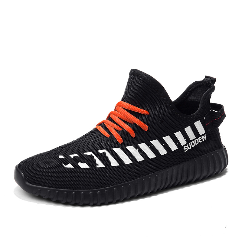 外贸跨境潮鞋2019春季新款男士飞织运动休闲鞋透气跑步鞋椰子鞋|ru