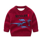 Детский демисезонный свитер, шарф для мальчиков, динозавр, в корейском стиле, круглый воротник, подходит для импорта, детская одежда