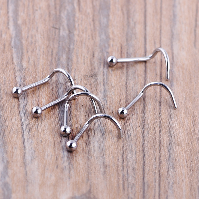 Fashion Solid Color Stainless Steel Nose Studs 1 Piece display picture 2