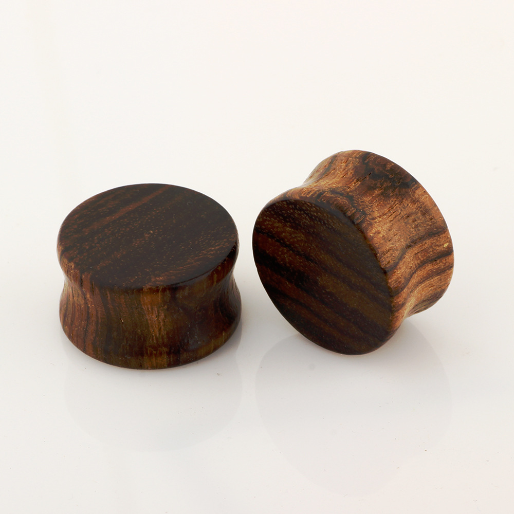 Wood Geometric Ear Expander 20mm Plug Tunnels for Stretched Ear Piercing Jewelry detail image 10