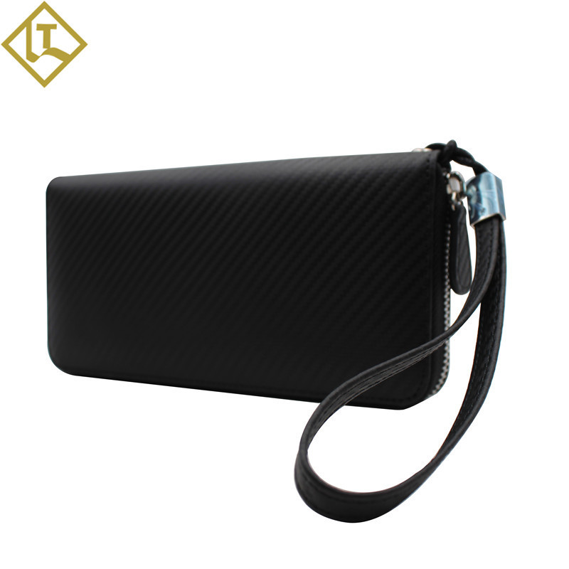 日本真皮男士手拿包 撞色多功能長款錢夾防盜刷rfid商務長錢包男