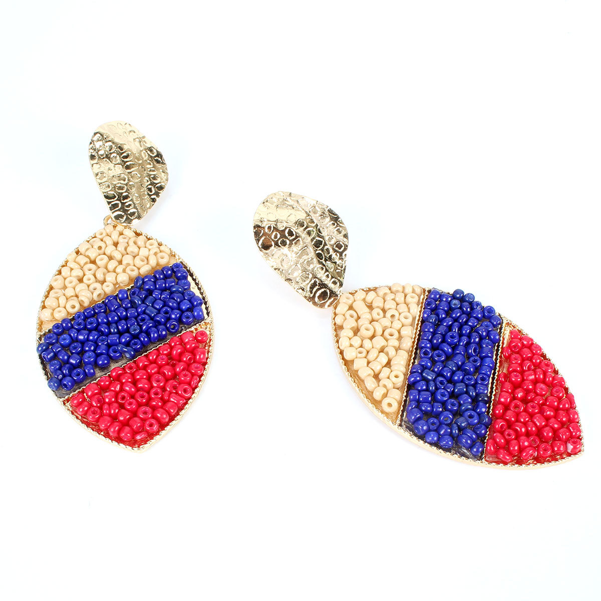 Européen Et Américain Bijoux Bohème De Mode Rétro Arc-en-série Goutte D'eau Perle Boucles D'oreilles F3300 display picture 2