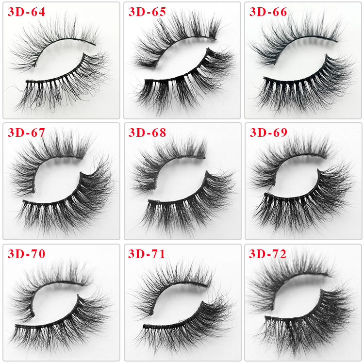 Natural Three Dimensional Mink Hair False Eyelashes One-pair Package display picture 7