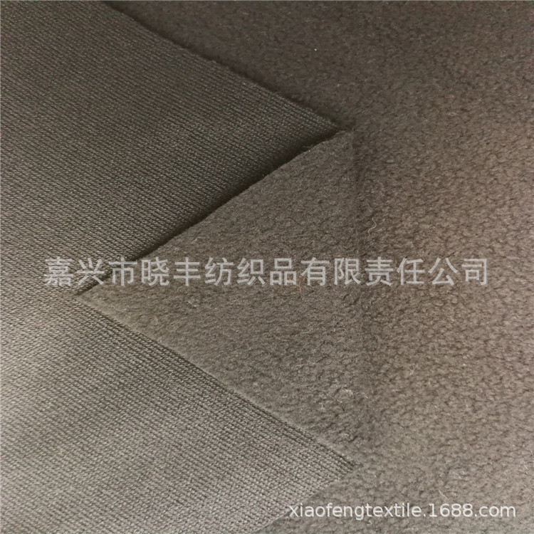 低弹单面摇粒绒，保暖登山服冲锋衣运动服装面料里料