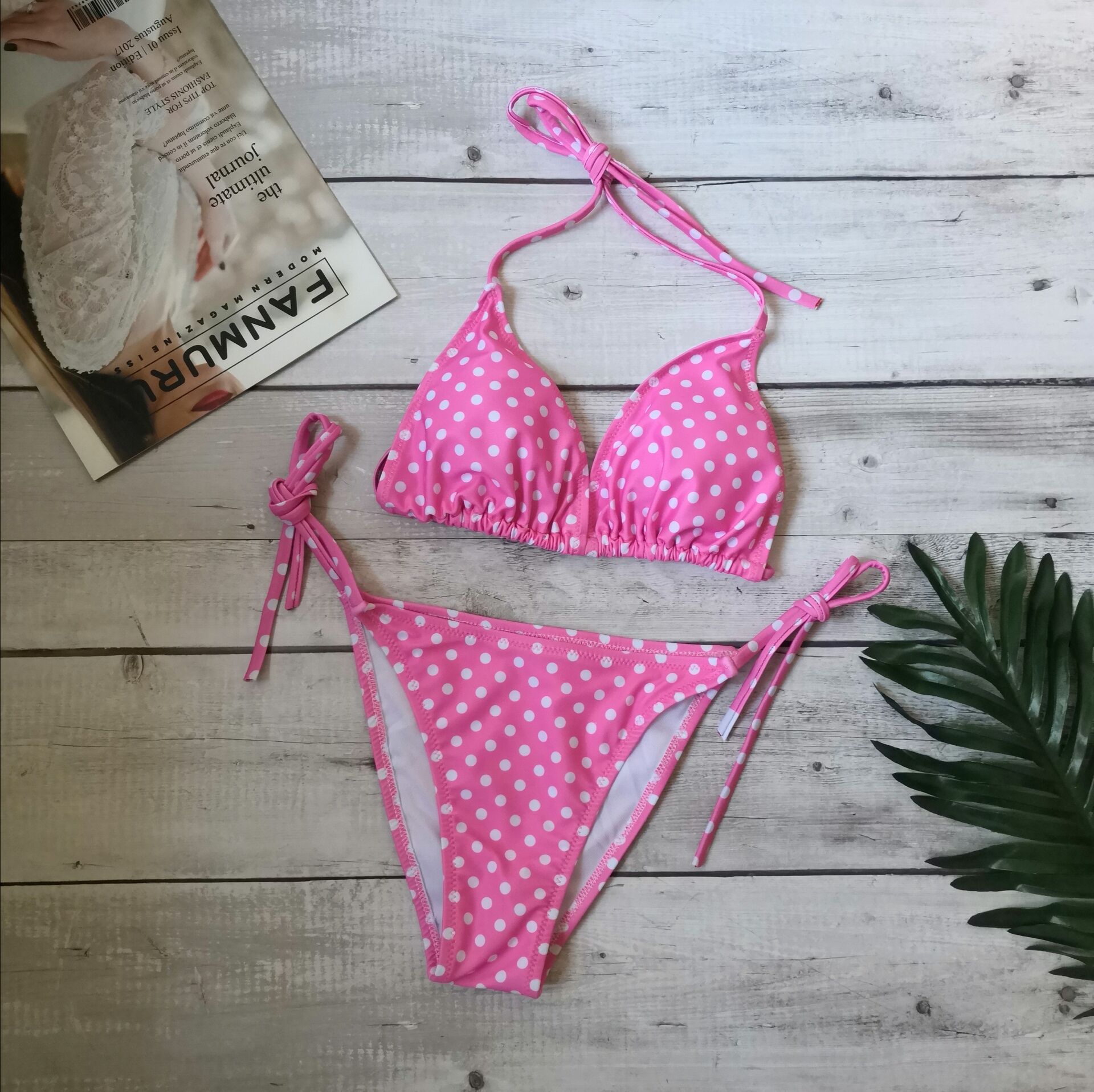 77g Weight Sexy Feel Of Sensation Low Waist Panties Waist Bikini Panties Style Women's Stripe Polka Dots Leopard 2 Piece Set Bikinis