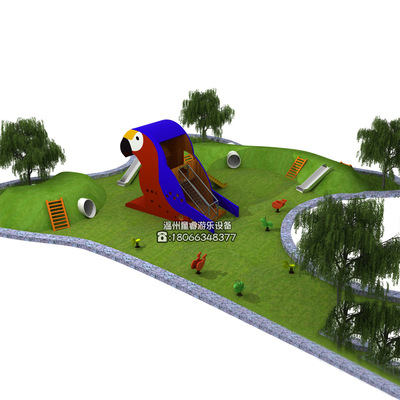 麋鹿和鹦鹉體能滑梯廠家直銷 品質保證 壹手貨源 加工定制 多規格