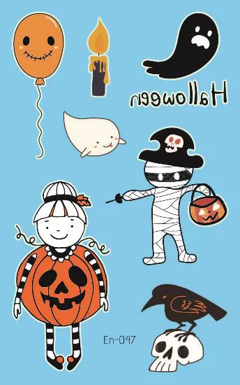 Children's ecological tattoo stickers, Amazon, halloween