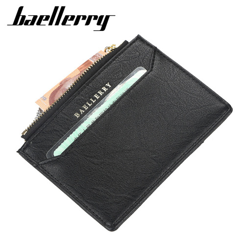 baellerry new wallet men's short zipper coin purse fashionable thin driver's license card holder card holder