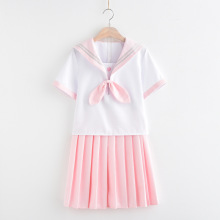 夏季小清新刺绣软妹JK制服日本短袖水手服日韩学院风学生班服套装