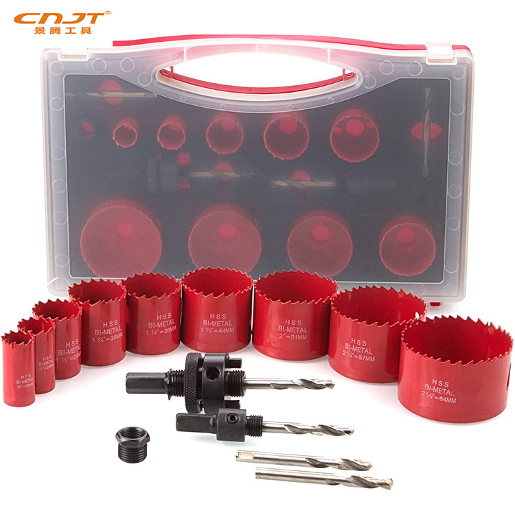 双金属孔锯套装 3/4"-2-1/2"木材塑料金属切削钻头14PC开孔器套装